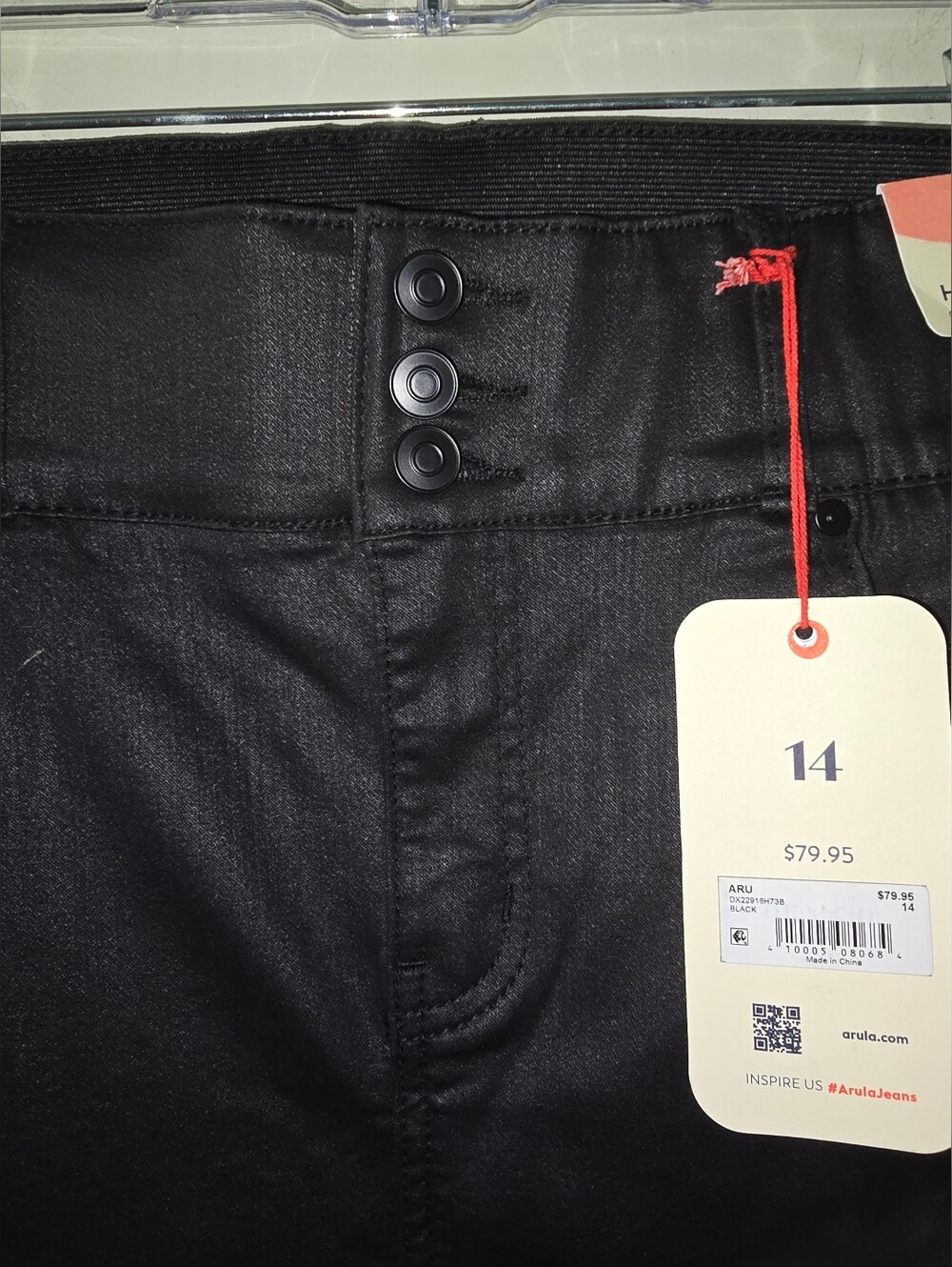 Arula High-Waist Black Skinny Jeans NWT‎ sz 14 - Picture 3 of 7